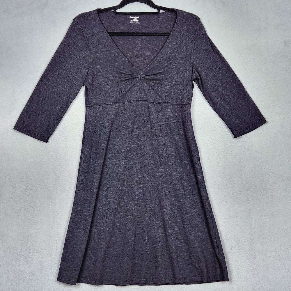 HORNY TOAD Dress Womens Medium 3/4 Sleeve Organic Tencel Stretch Casual Fall